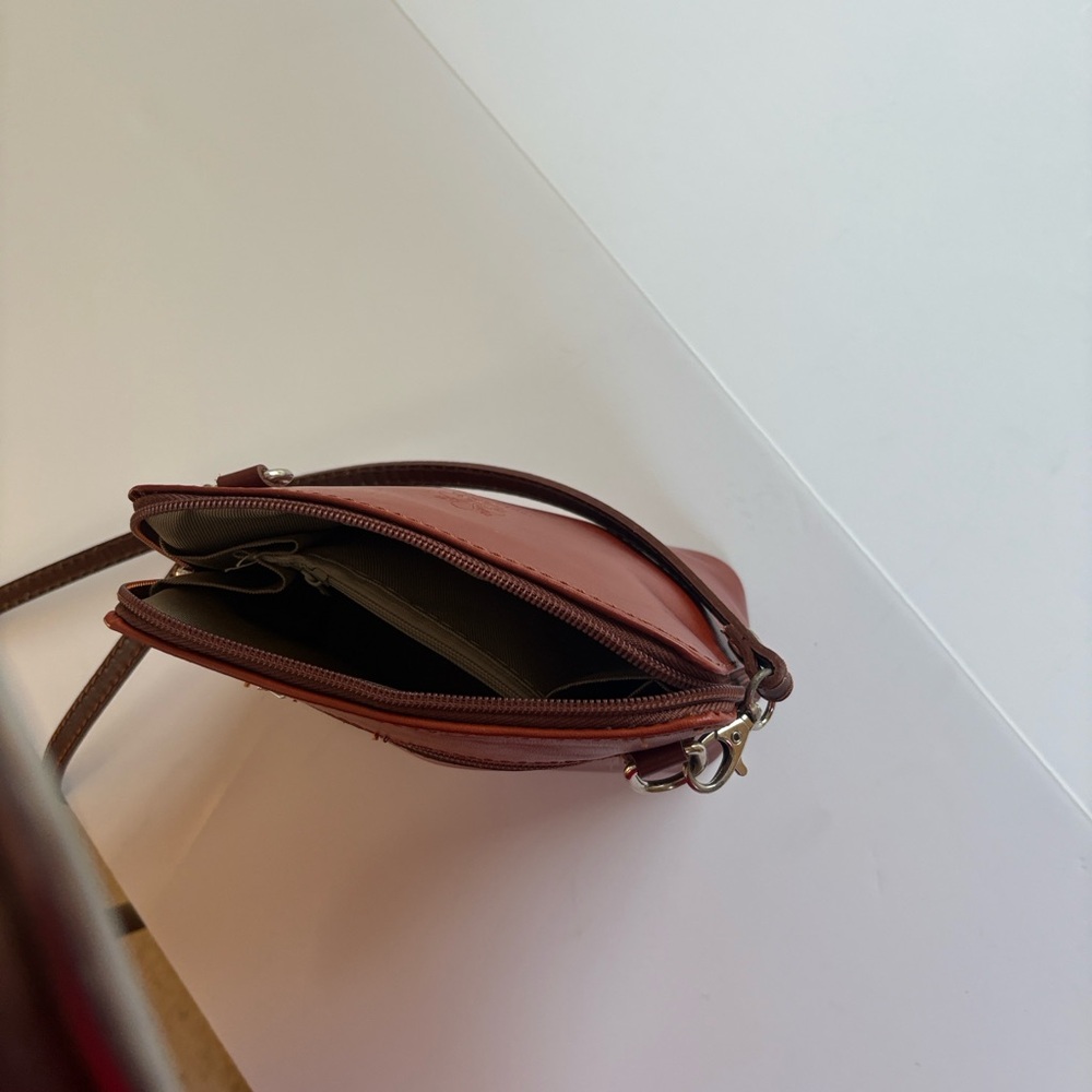Vera Pelle LH Moda NWOT made in Italy Leather Crossbody Bag - Picture 6 of 8
